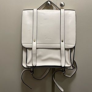 SOLD Ecosusi White leather backpack for laptop